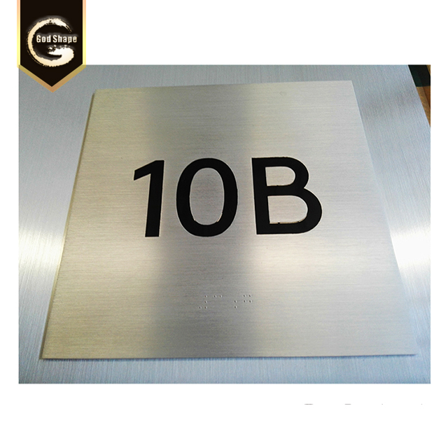 Customer Made Office Company Name Background Wall Storefront Desk Door Metal Plate Room Hotel Road Braille Sign