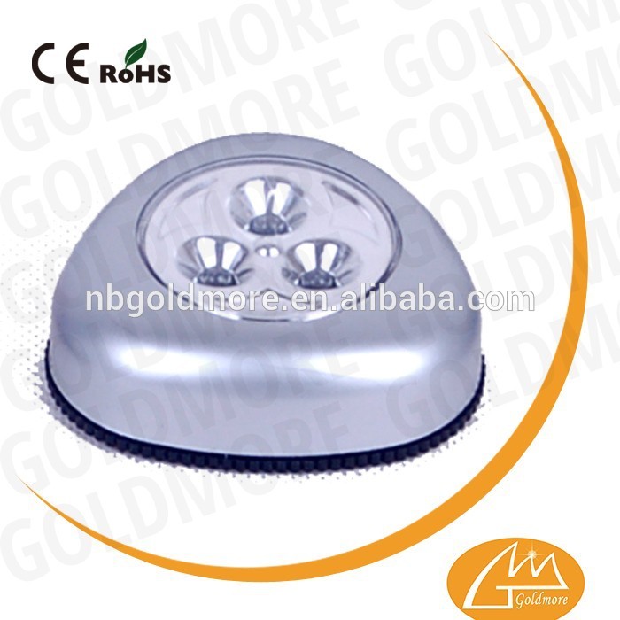 Small 3 led touch light , 3 led push light with 3XAAA battery