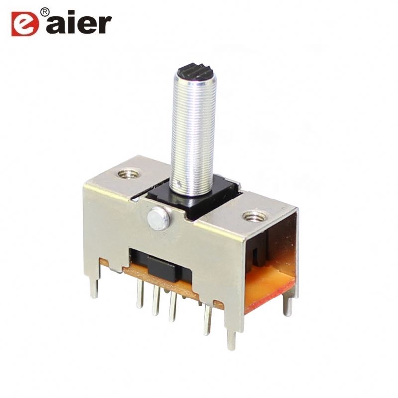 TS-23E01 2P3T 8PIN Slide Switch with 15mm Aluminum Actuator