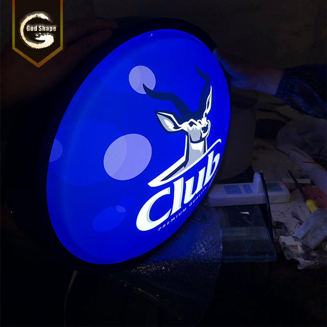 Customized Outdoor Double Side Round Led Light Box Sign