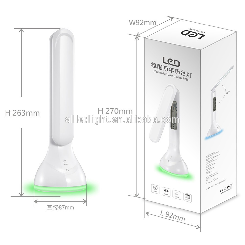 2 in 1 Living Colour Changing Eye Care USB Rechargeable modern table lamp,3 level brightness Touch-sensitive Switch