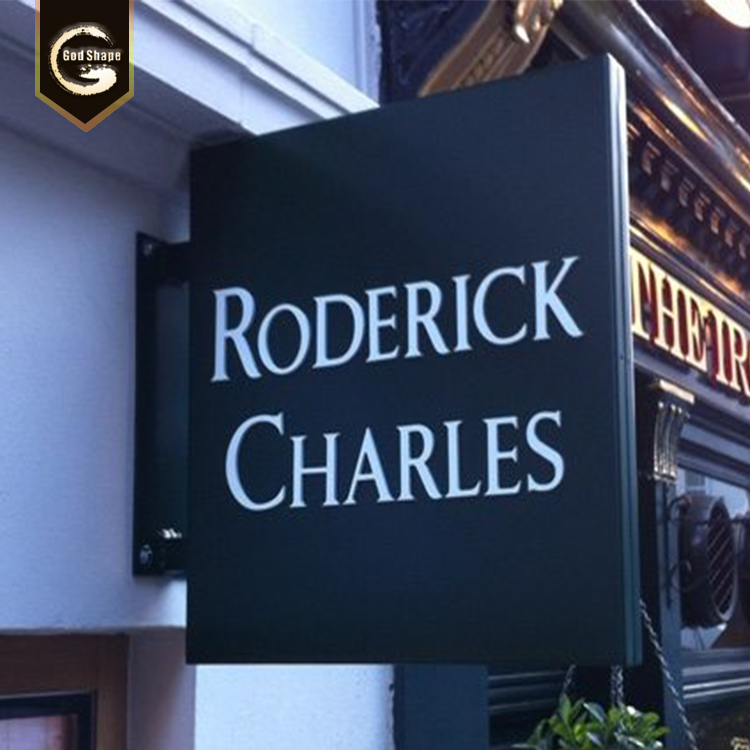 Custom made light box sign with graphics letters wall mounted square light box