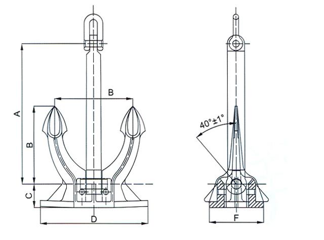 JV-05 Marine Stainless Steel Spek Anchor With Black