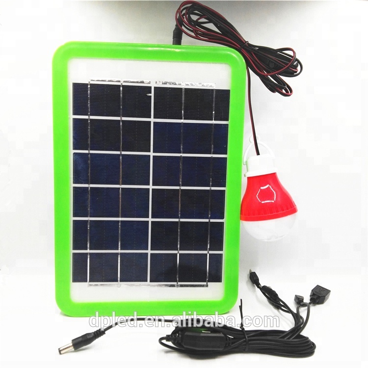 5w Multi-functional solar panel with 5w light bulb with cable