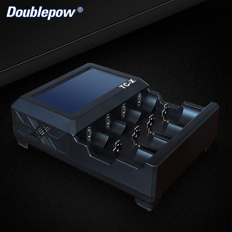 Doublepow touch screen universal battery LCD charger with battery resistance testing function