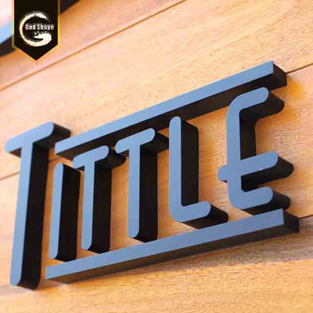 Brushed Golden Color Stainless Steel Letter Sign for Company Name