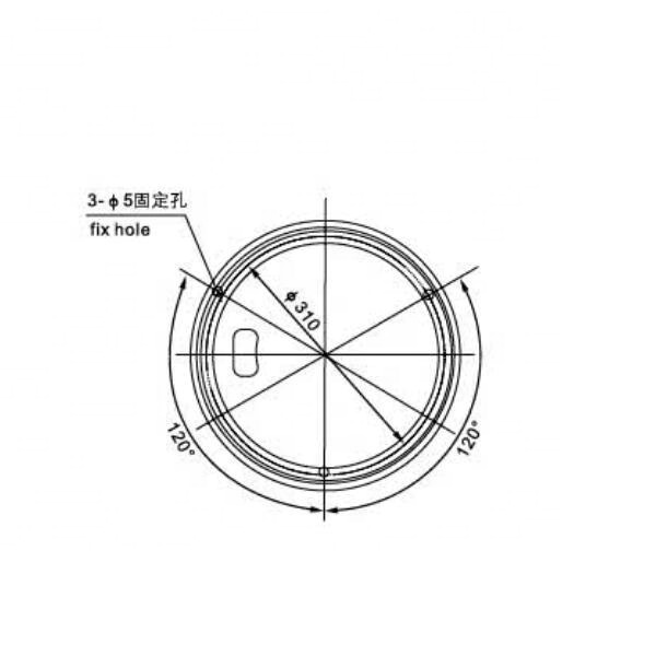 60w round indoor interior marine boat ship single bulb ceiling light fixture CPD2-1