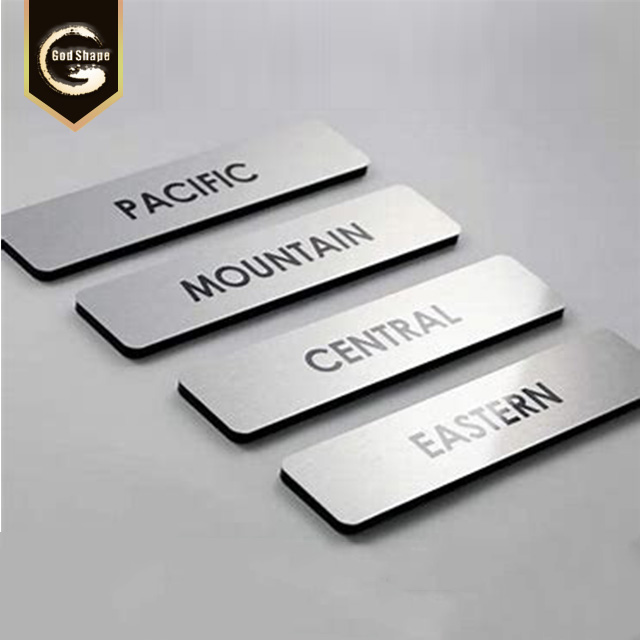 Wall Mounted Customer Made Factory Price Metal Office Name Desk Plate Room Display Wall Acrylic Sign
