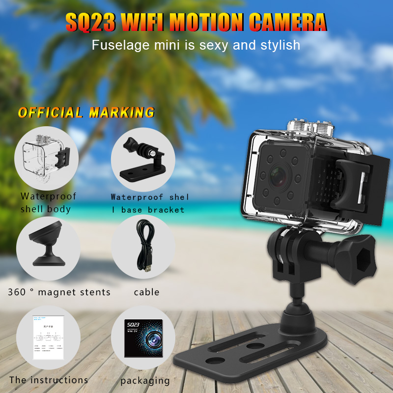 Original Mini Cam WIFI Camera SQ23 FULL HD 1080P Night Vision Waterproof Shell CMOS Sensor Recorder Camcorder