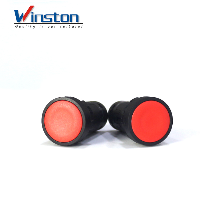 22mm Push button switch button 110v momentary flat button 2contact