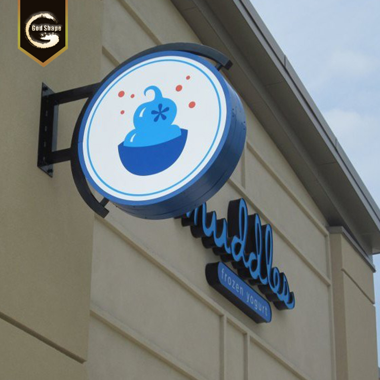 Outstanding LED sign stainless steel 3d light box signage