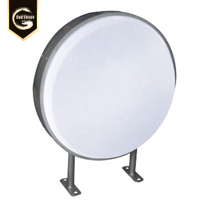 Double Sided Outdoor Bar Beer Restaurant Store Cute Advertising Round led Light Box