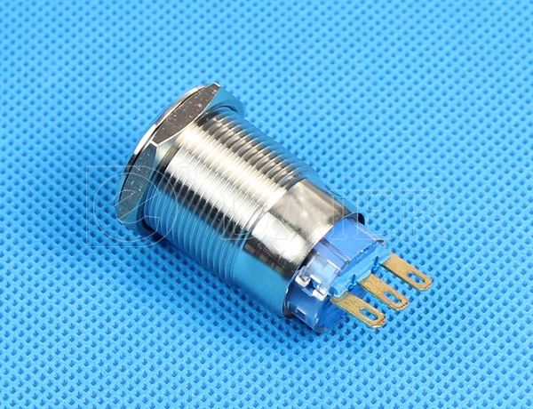 19mm push button switch blue led power