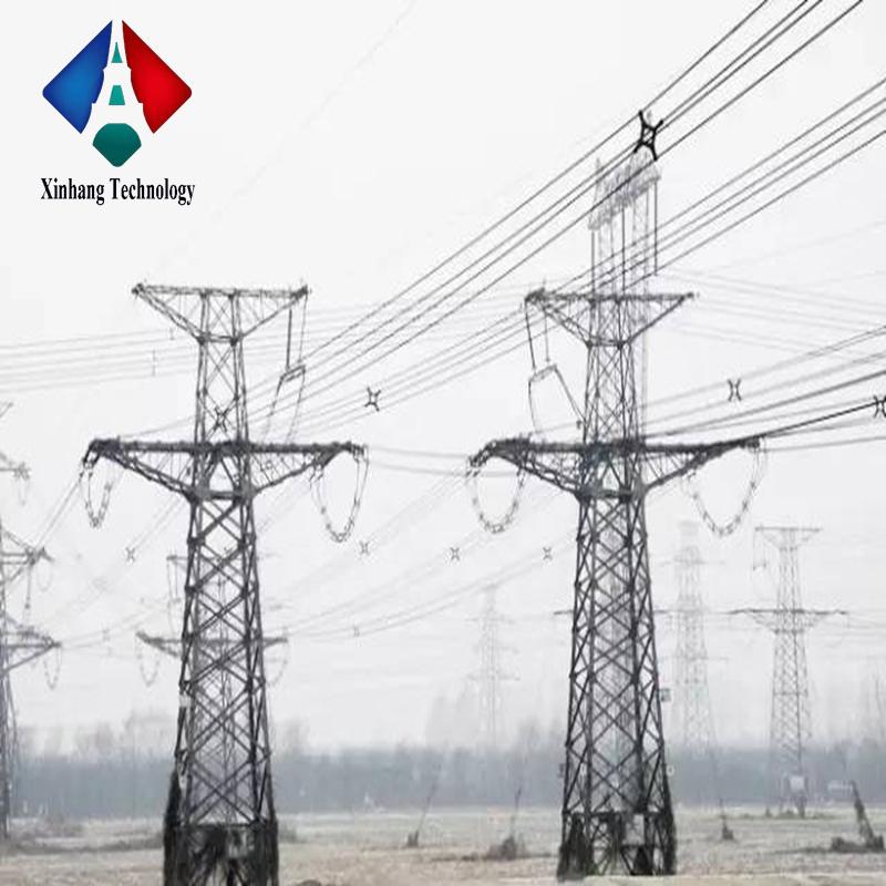 angle steel electricity pylon transmission galvanized 3-legs tower