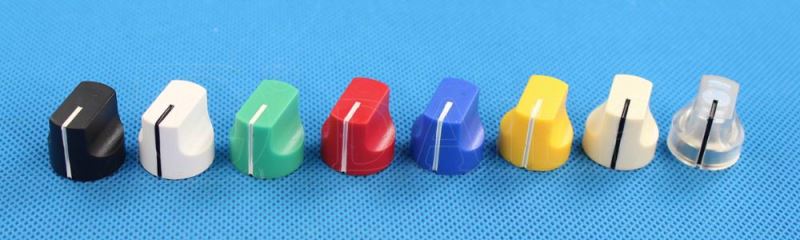 AMP Effect Pedal Knobs Set Screw 6.35mm Colored Guitar Knobs