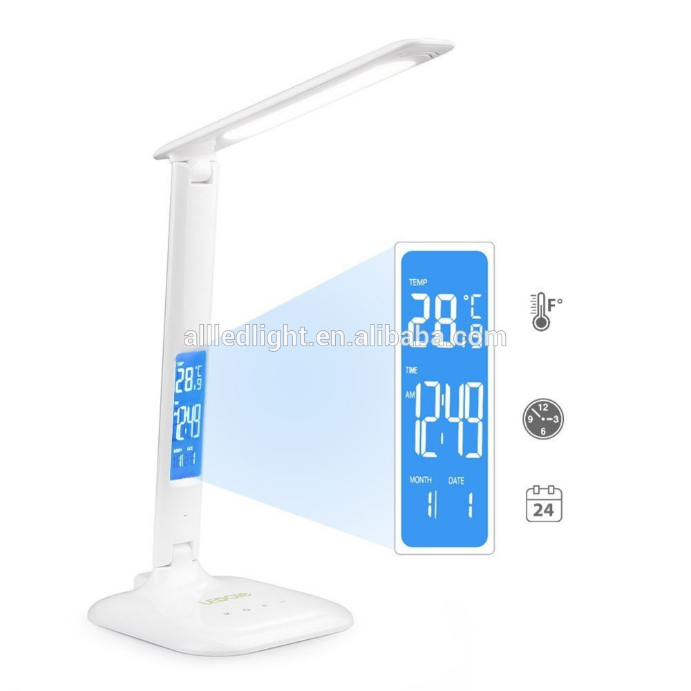 Modern Desk Lamp Dimmable Reading Light with Temperatures, 3 Color Mode,5-Level Dimmer