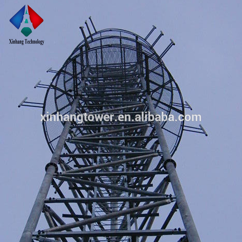 galvanized tubular cellphone telecommunication antenna tower