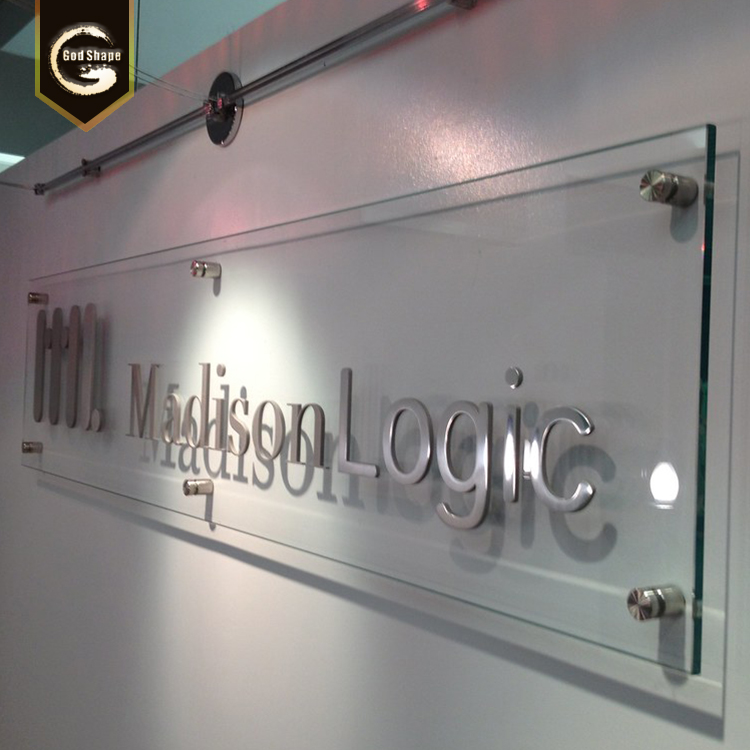 Outdoor facades sign illuminated signage stainless steel metal logo sign