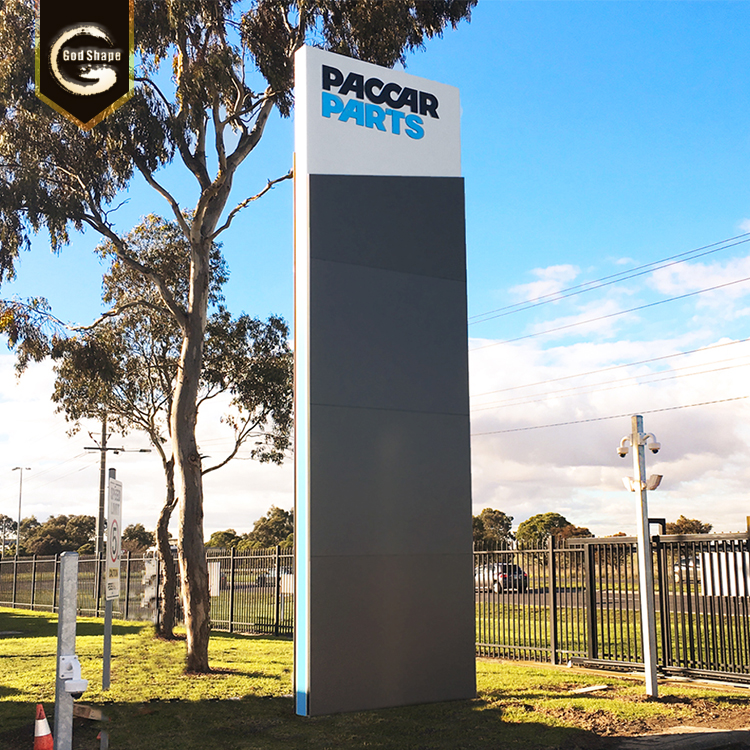 GS outdoor freestanding pylon signage led sign