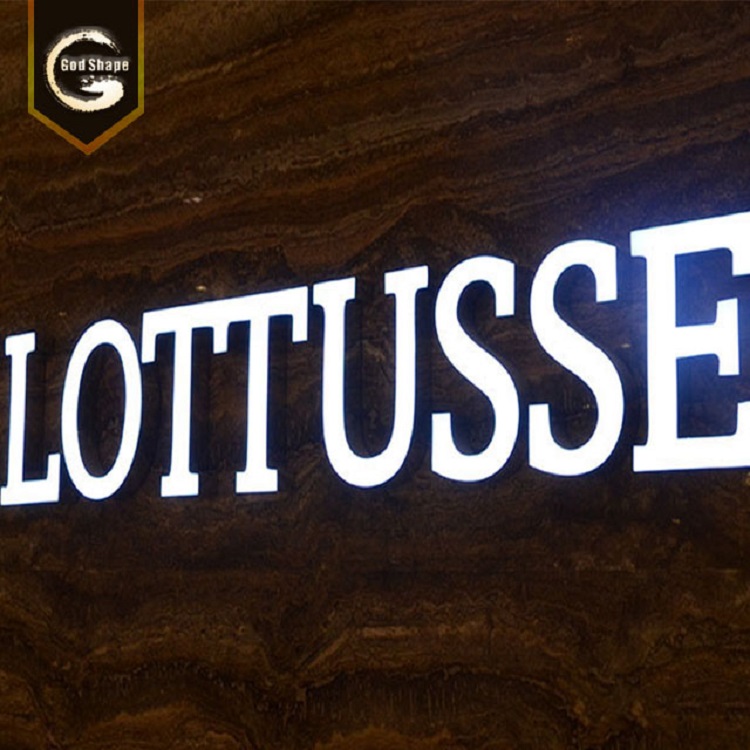 Customized Illuminated Letters Sign Wall Mounted Pizza Car Logo Clothing Shop Shopfront Frontlit Channel Letters Sign