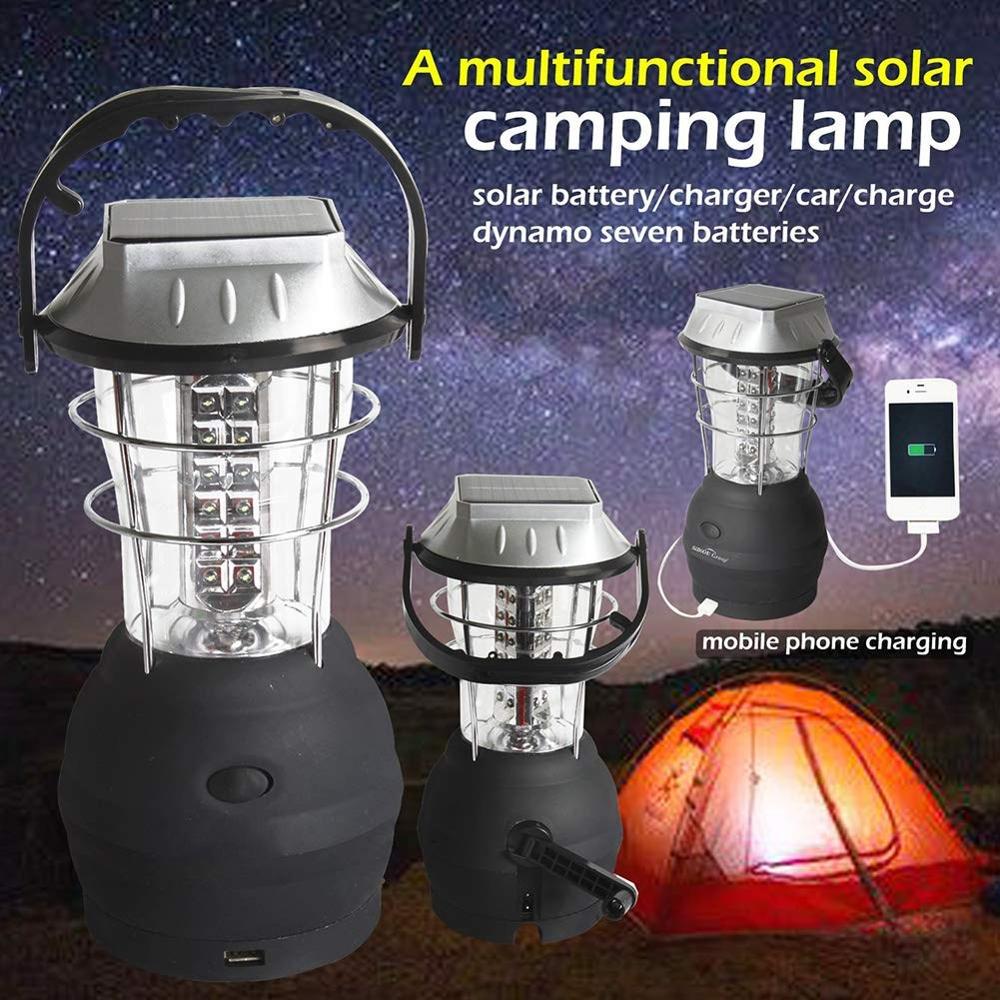 NB GOLDMORE 36 LED Solar Light 5 Mode Hand Crank Camping Lantern Multifunction Rechargeable Outdoor Lamp for Camping Hiking