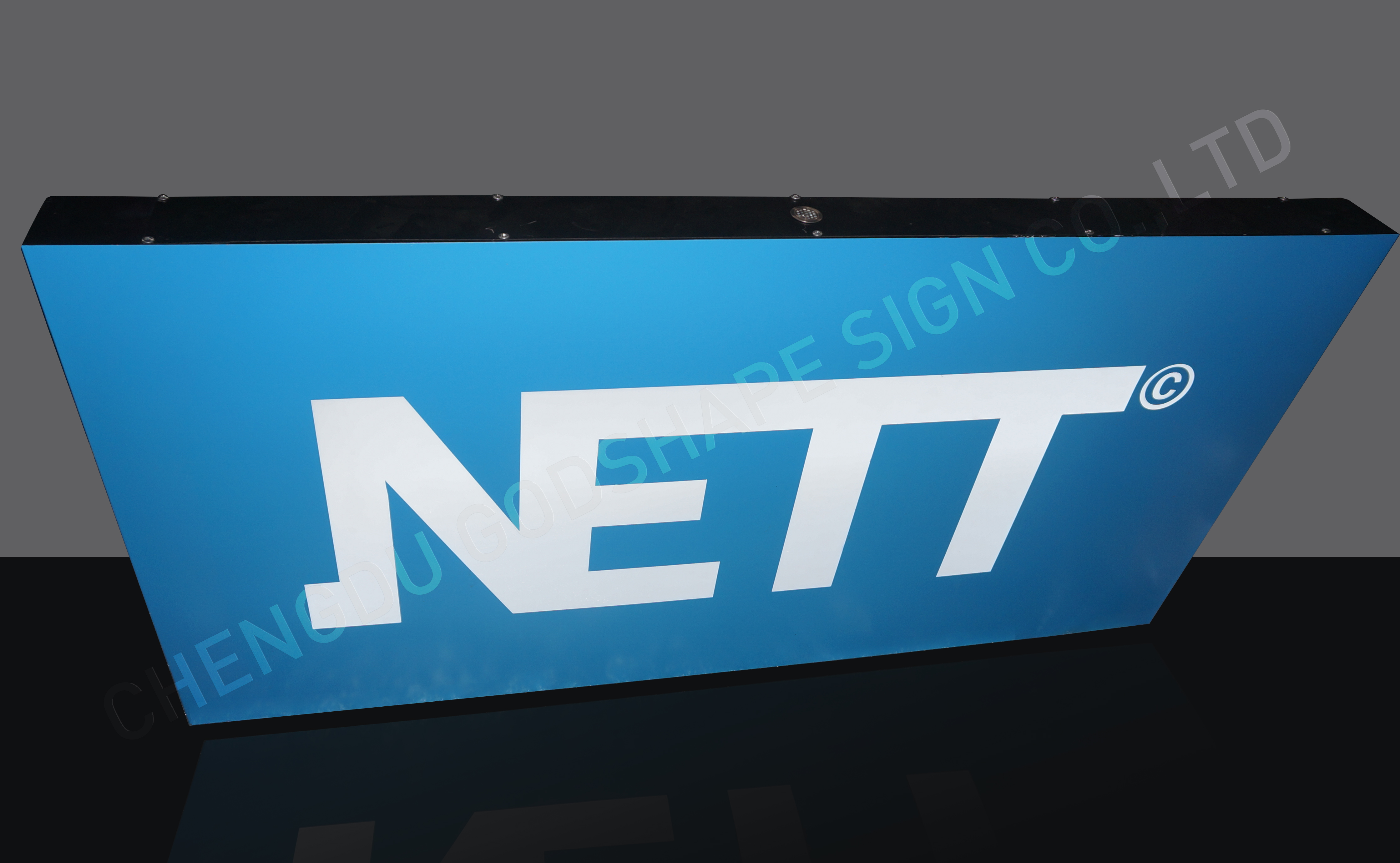 LED glow  metal frame acrylic guide light box square light box letters