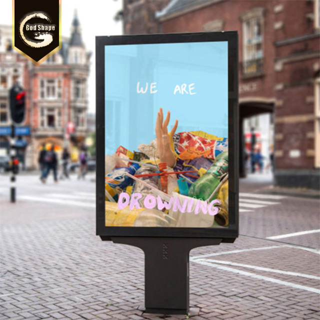 Large Factory Advertising Waterproof Modern Wall Mounted Square led Light Box Sign