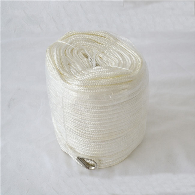 marine boat ship Nylon double braid anchor rope with SS316 thimble