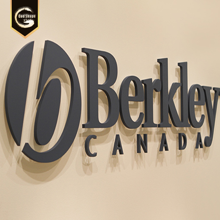 Manufacturer custom signage maker wall business sign plaque interior logo metal sign