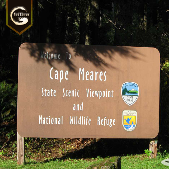 Outdoor Park Scenic Stainless Steel Warning Sign