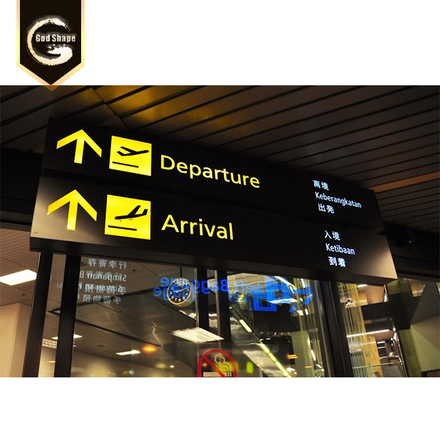 Airport Guidance LED Light-Box for Directional Arrival Departure Sign