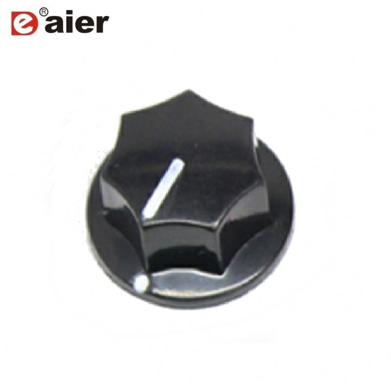 Black Inner 6mm 6.4mm 15x23.8mm Rotary Switch Audio Adjustment Round Bakelite Knob
