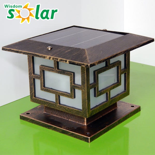 Outdoor lighting CE solar pillar lighting,led solar chapiter light JR-3018 series