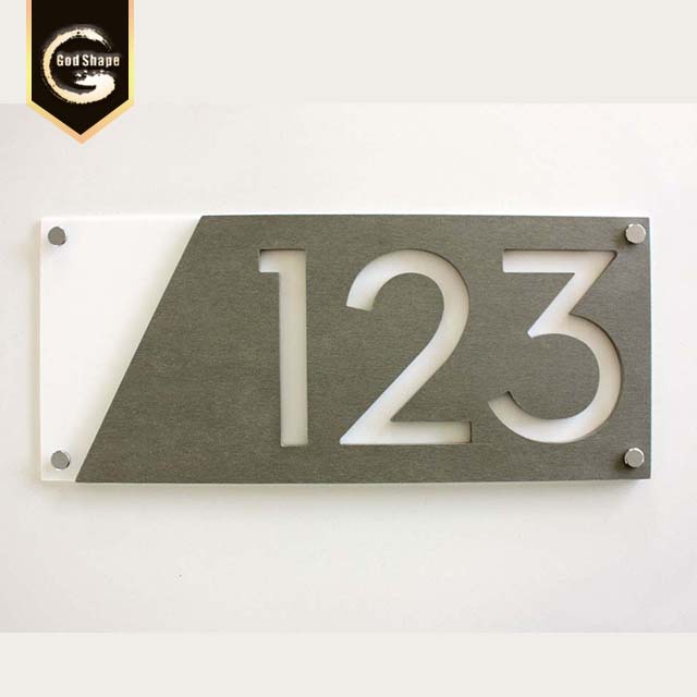Customer Made Factory Metal Office Name Desk Plate Room Street Number Hotel Display Sign