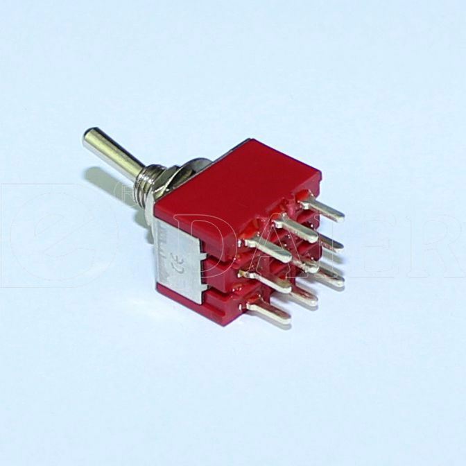 MTS-302 ON-ON 2 Way 3 Pole Double Throw Toggle Switch 9 Pin