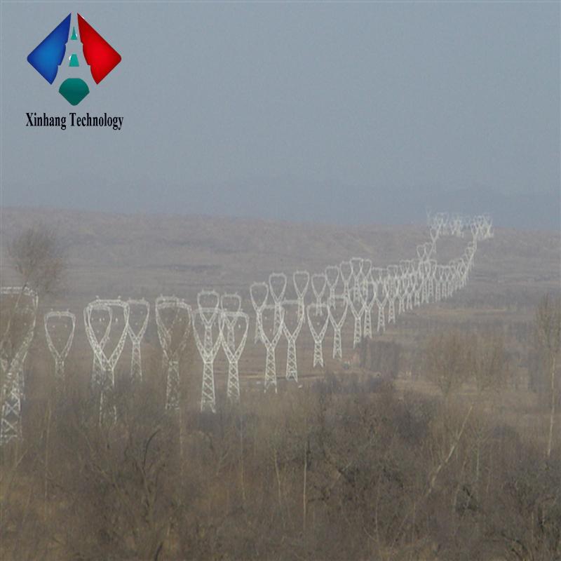 33kv galvanized high tension towers 10-220kv transmission line steel tubular pole 24m 25m 28m 30m 50m self supporting tower