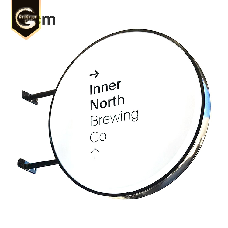 80cm Custom round light box double sided led acrylic light box signs