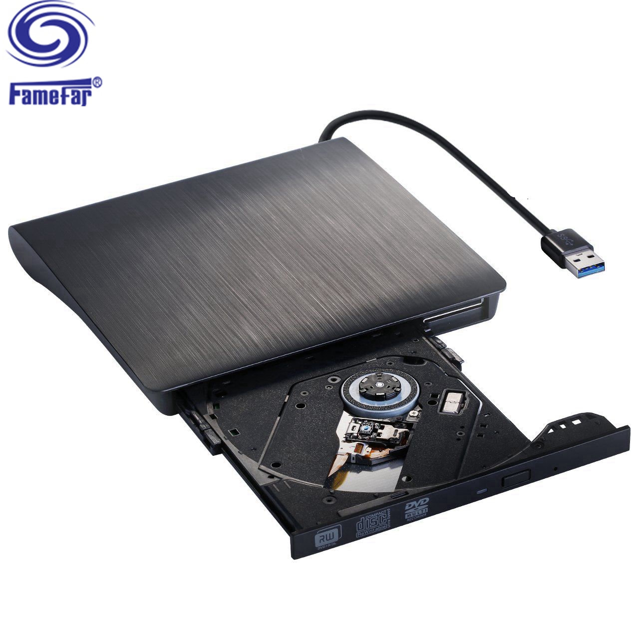 Factory hot sale burners dvd drives Portable Slim DVDROM DVDRW Burner Writer