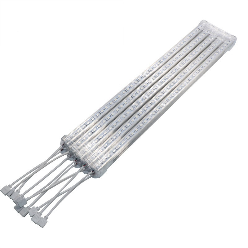 50cm 5050 RGB LED Strip Light TV Background Lighting 12V with milky/clear pc covcer led hard strip light for closet