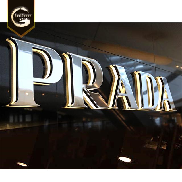 Customized SS Led Letters Sign illuminated 3D Laser Cut Cafe Shopfront Backlit Letter Alphabet Number Sign