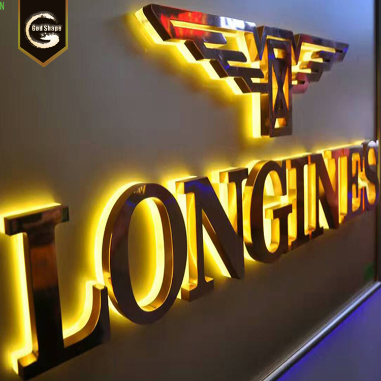 Customized channel acrylic backlit letter 3d outdoor led display sign board