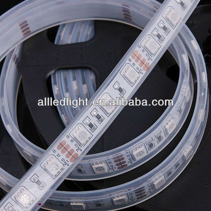 IP66 Silicone Tube ,Dimmable RGB LED Strip Light,16 Colors