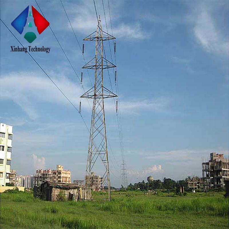 132kv galvanized cable 230kv transmission line steel tower