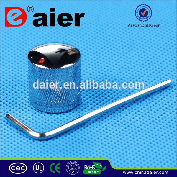 18 teeth silvery metal guitar knobs