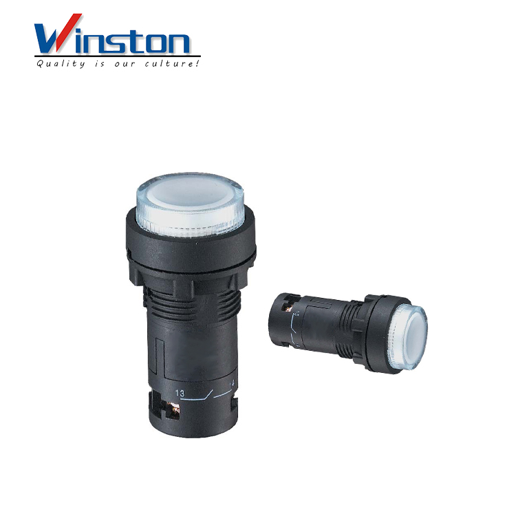 Self-locking Convex head buttonwhite blue Led push button switch 22MM