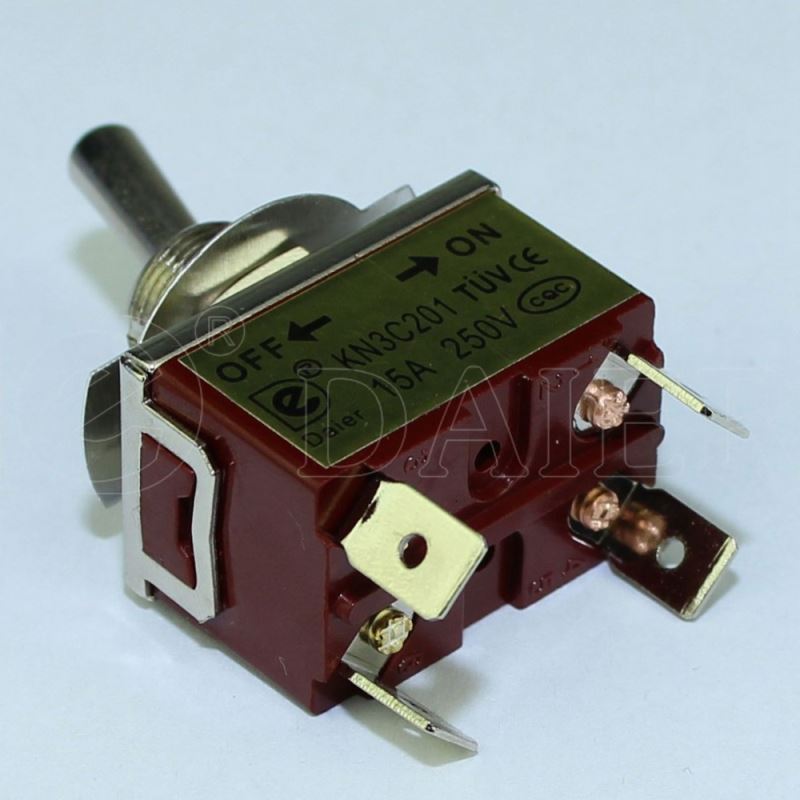 12MM 15A 250V DPST ON OFF 2 Position PCB KN3 4 Pin Toggle Switch