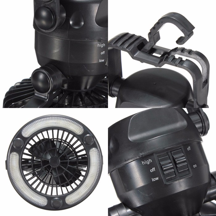 Ningbo 18LED fan camping Light & Fan Combo with Two-Speed Fan and hanging led camping Light