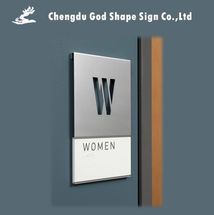 Wholesale hotel sign board reception plaque dustproof outdoor indoor metal signs