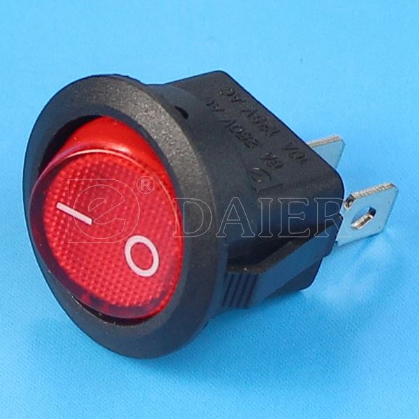 Mini SPST Round Boat Round Rocker Switch Panel