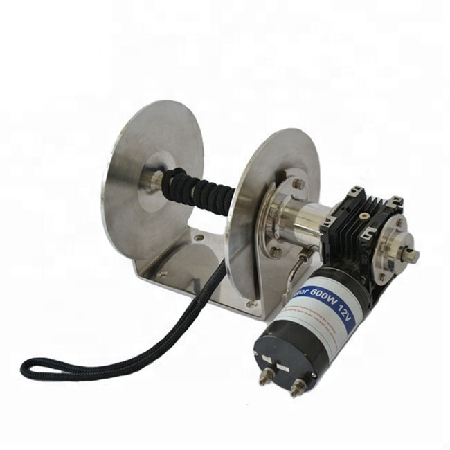 JVW-014F waterproof Electric 12V/24V Drum anchor free fall fishing winch for fishing boat